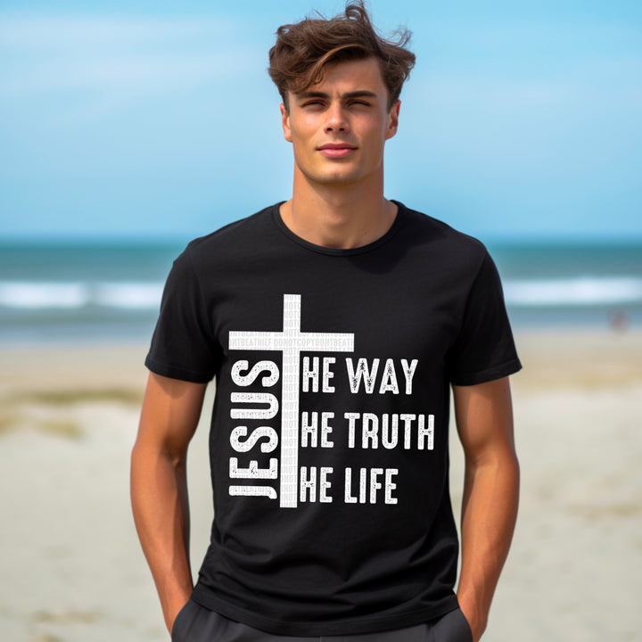 Jesus The Way (White) DTF Print