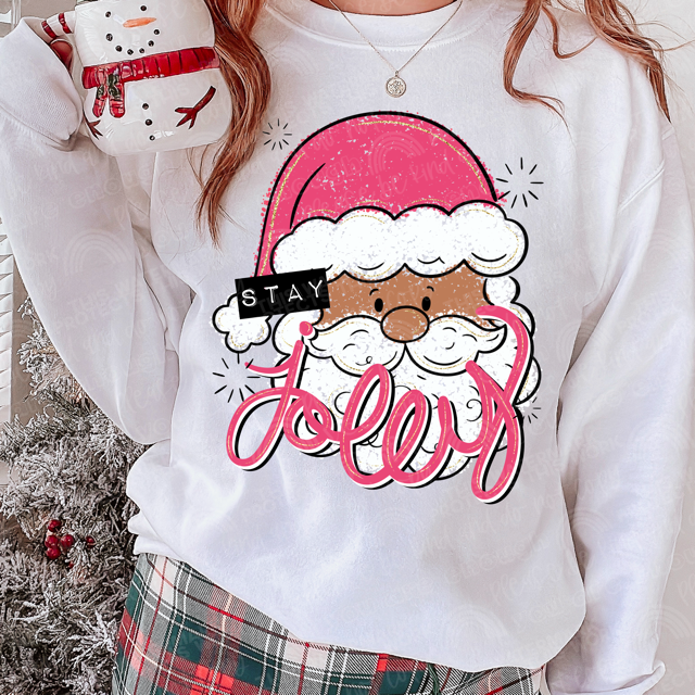 Stay Jolly Santa DTF Print