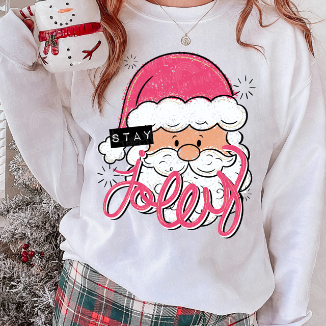 Stay Jolly Santa DTF Print