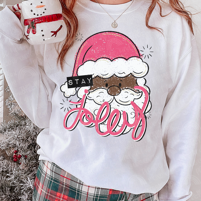 Stay Jolly Santa DTF Print