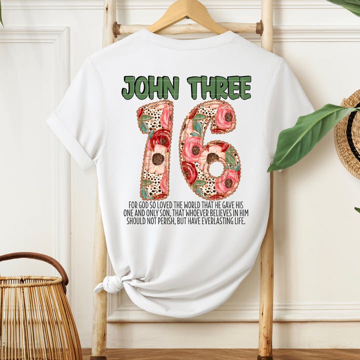 John 3:16 Floral DTF Print