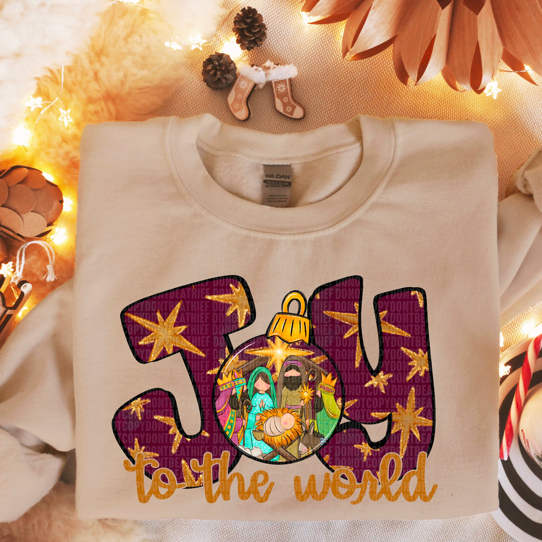 Joy To The World DTF Print