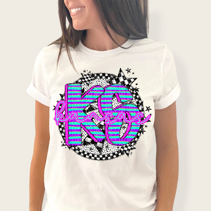 Striped Spring States DTF Print