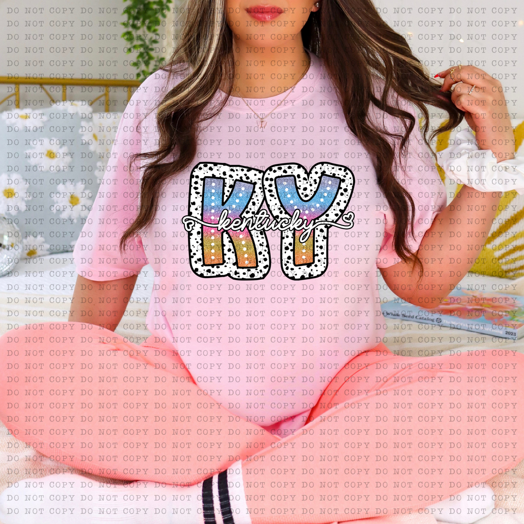 Tie Dye Dottie States DTF Print