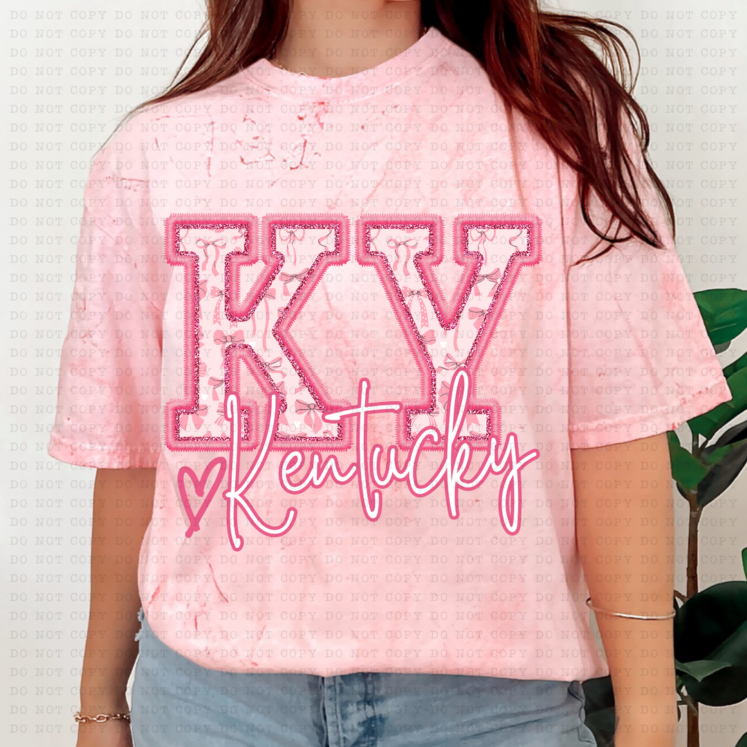 Pink Coquette States DTF Print