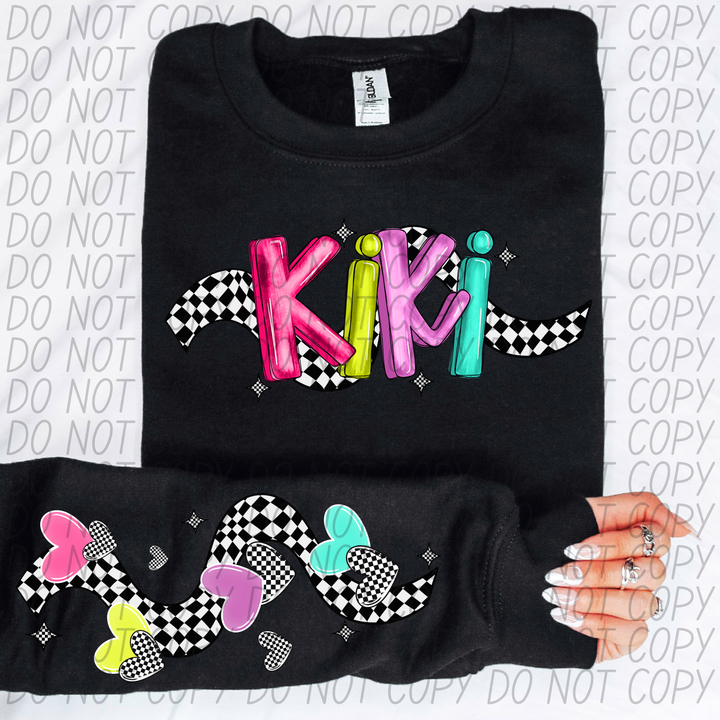 Bright Checkered Names FRONT DTF Print