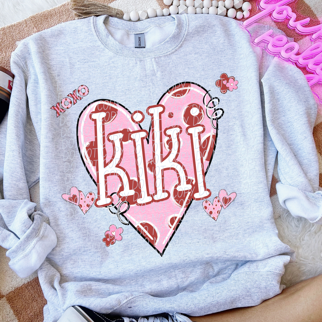 Pink and Red Valentine Names DTF Print