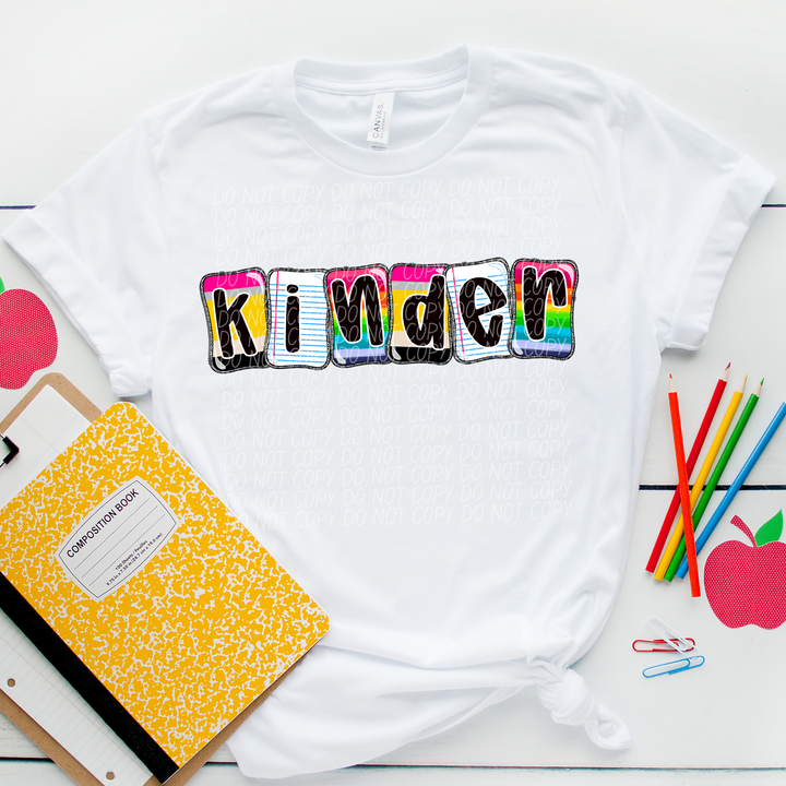 School Daze Titles DTF Print