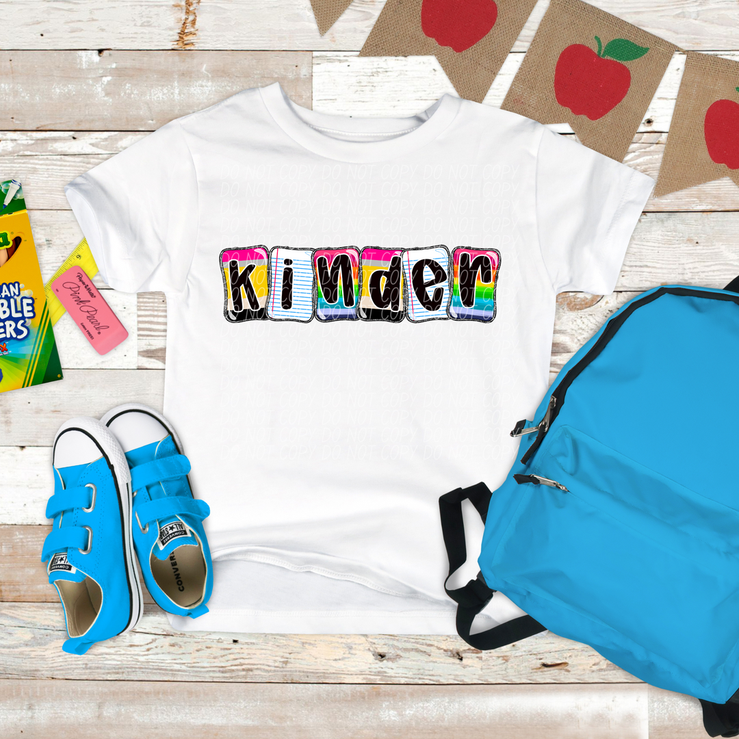 School Daze Titles DTF Print