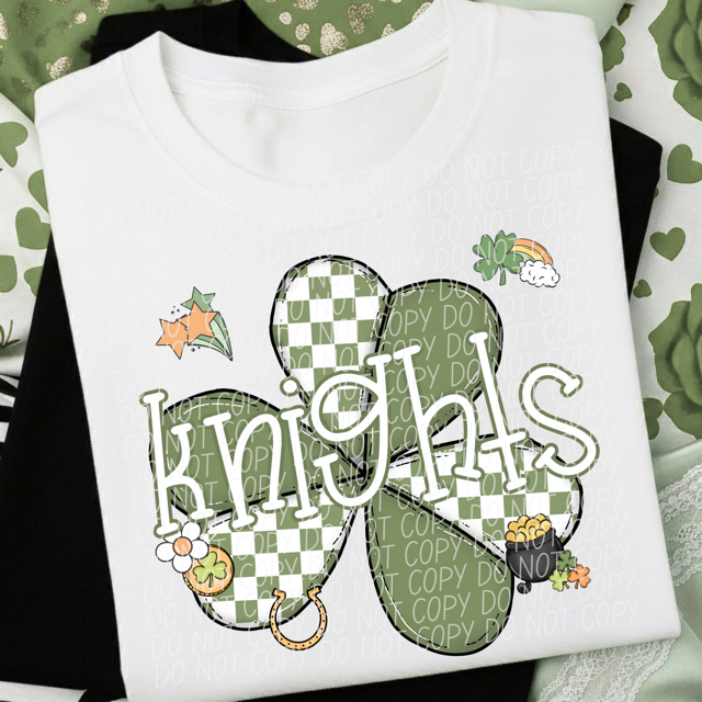 St Patrick Clover Mascots DTF Print