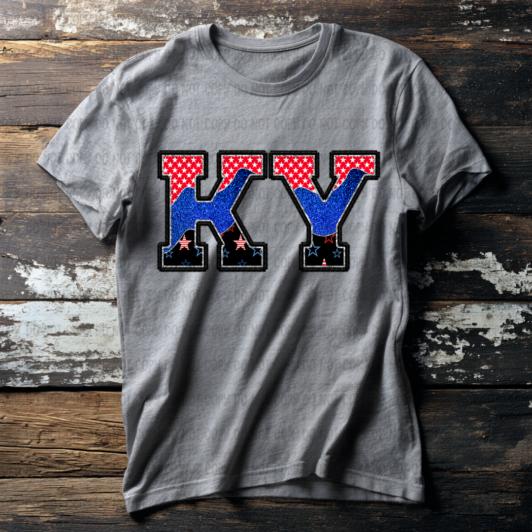 Patriotic States DTF Print