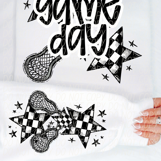 Game Day Sports Checkered Stars Set DTF Print