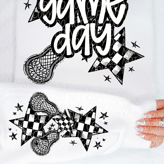 Game Day Sports Checkered Stars Set DTF Print