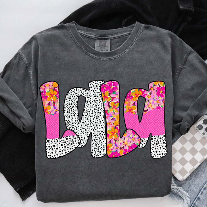 Happy Flowers Names DTF Print