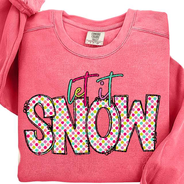 Let It Snow DTF Print