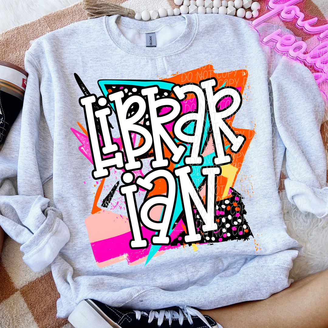 Bright Retro School Titles DTF Print