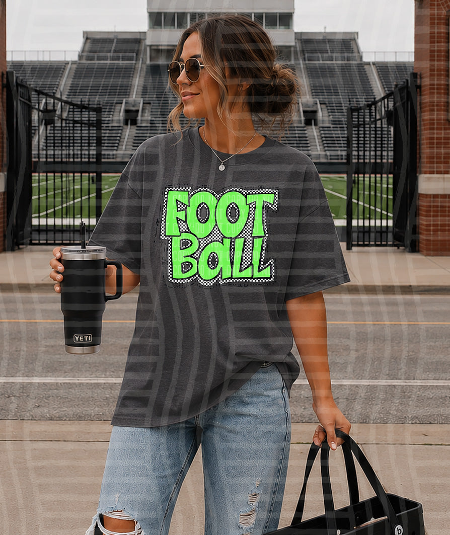 Preppy Checker Football DTF Print