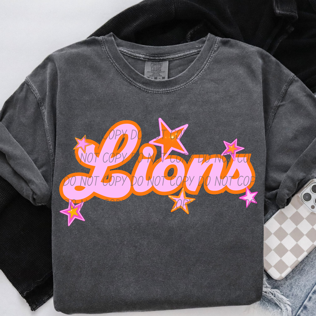 Pink and Orange Mascots DTF Print