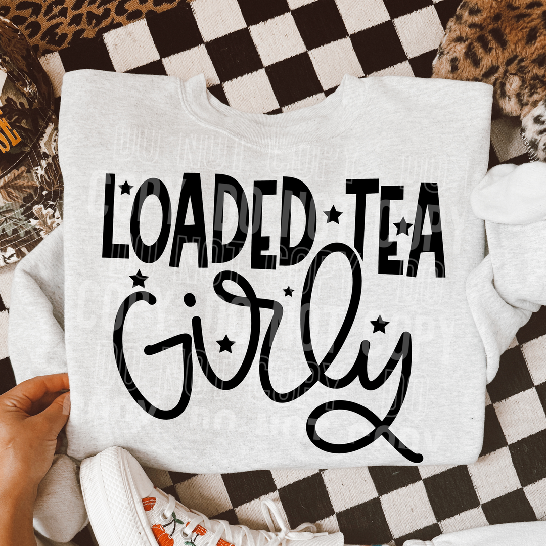 Loaded Tea Girly Stars DTF Print