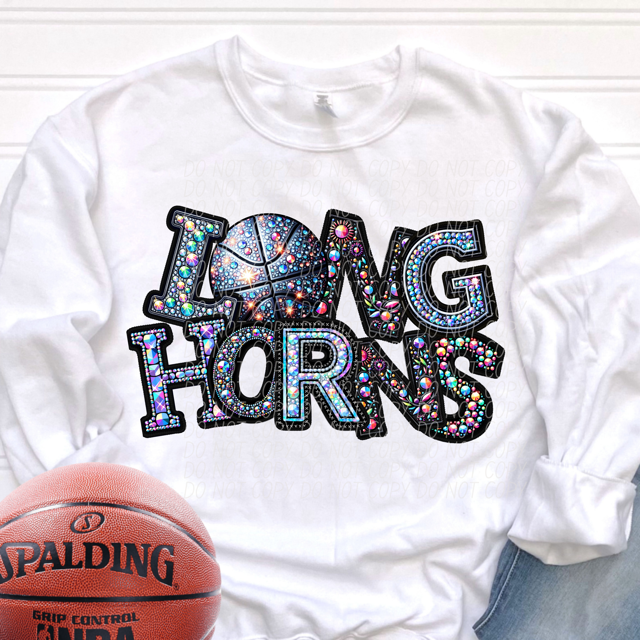 Rhinestone Basketball Mascots DTF Print