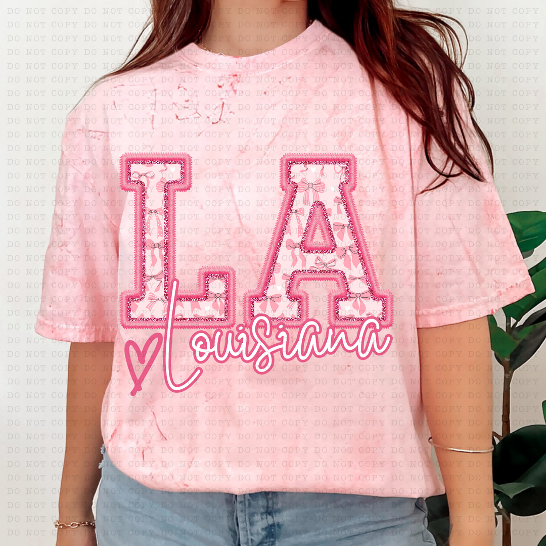 Pink Coquette States DTF Print