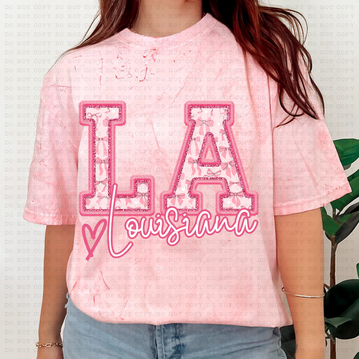 Pink Coquette States DTF Print
