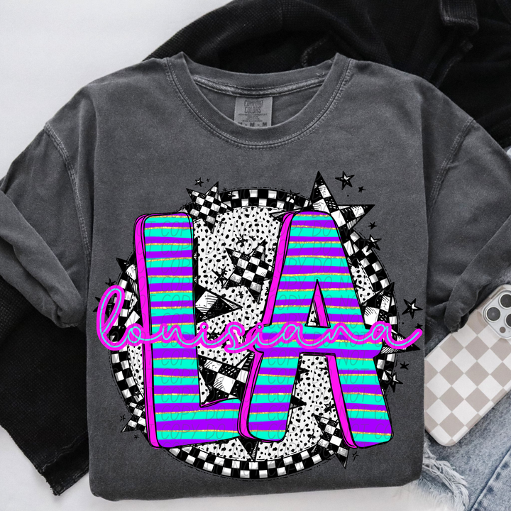 Striped Spring States DTF Print