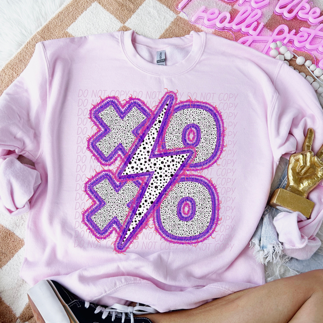 XO XO Bolt Faux Patch DTF Print