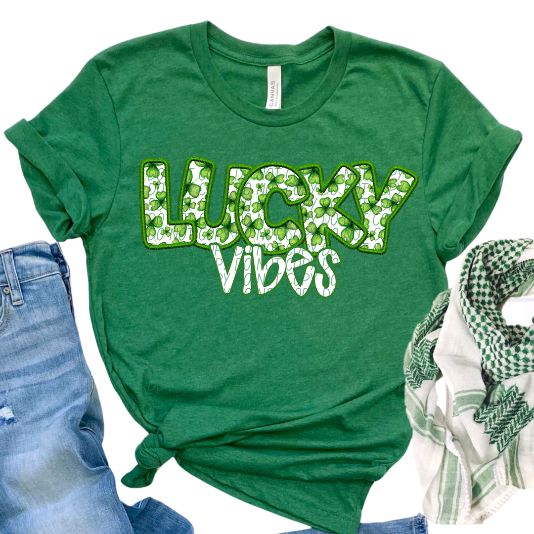 Lucky Vibes Clover DTF Print