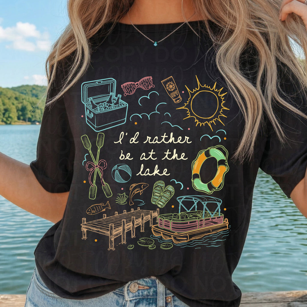I'd Rather be at the Lake DTF Print