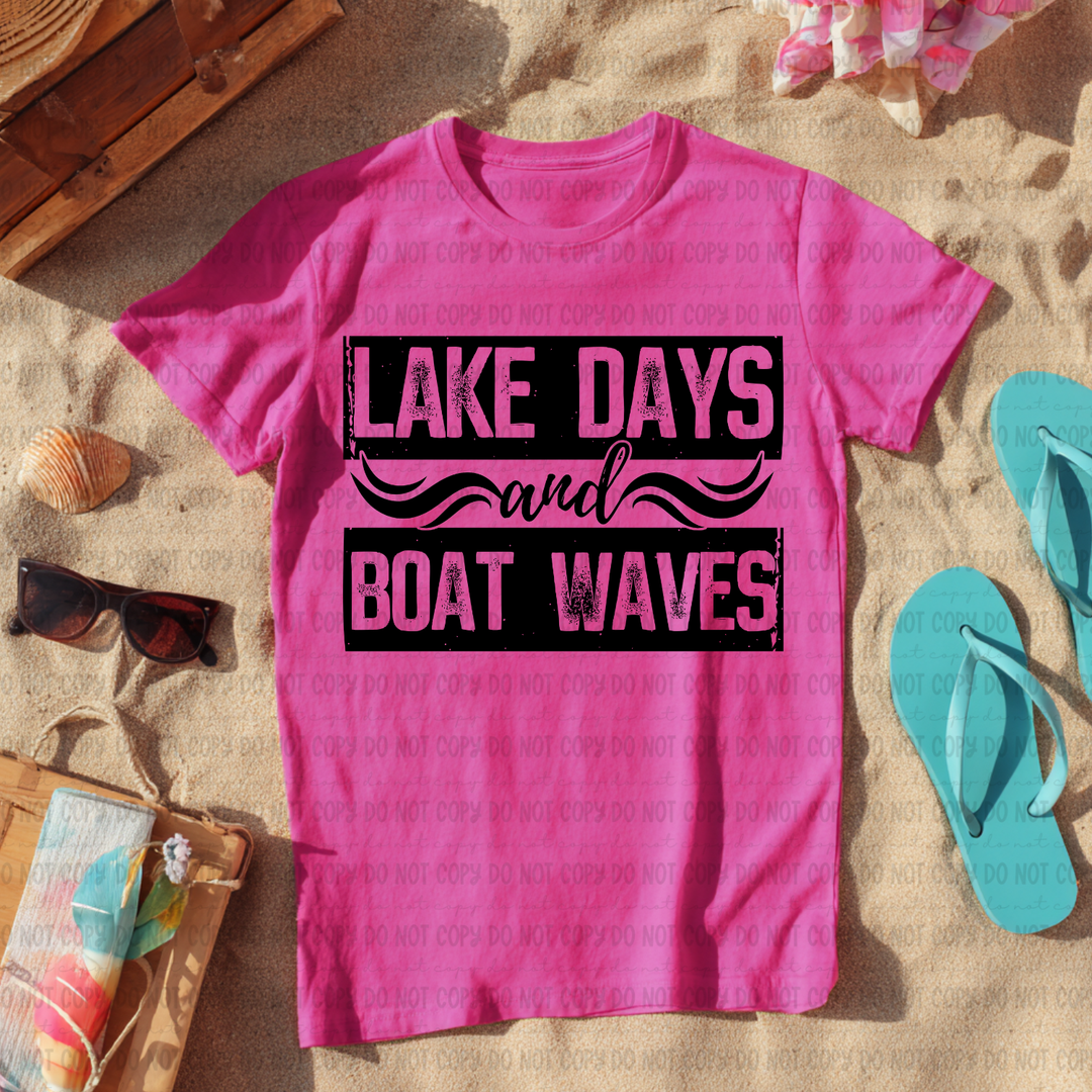 Lake Days And Boat Waves  DTF Print