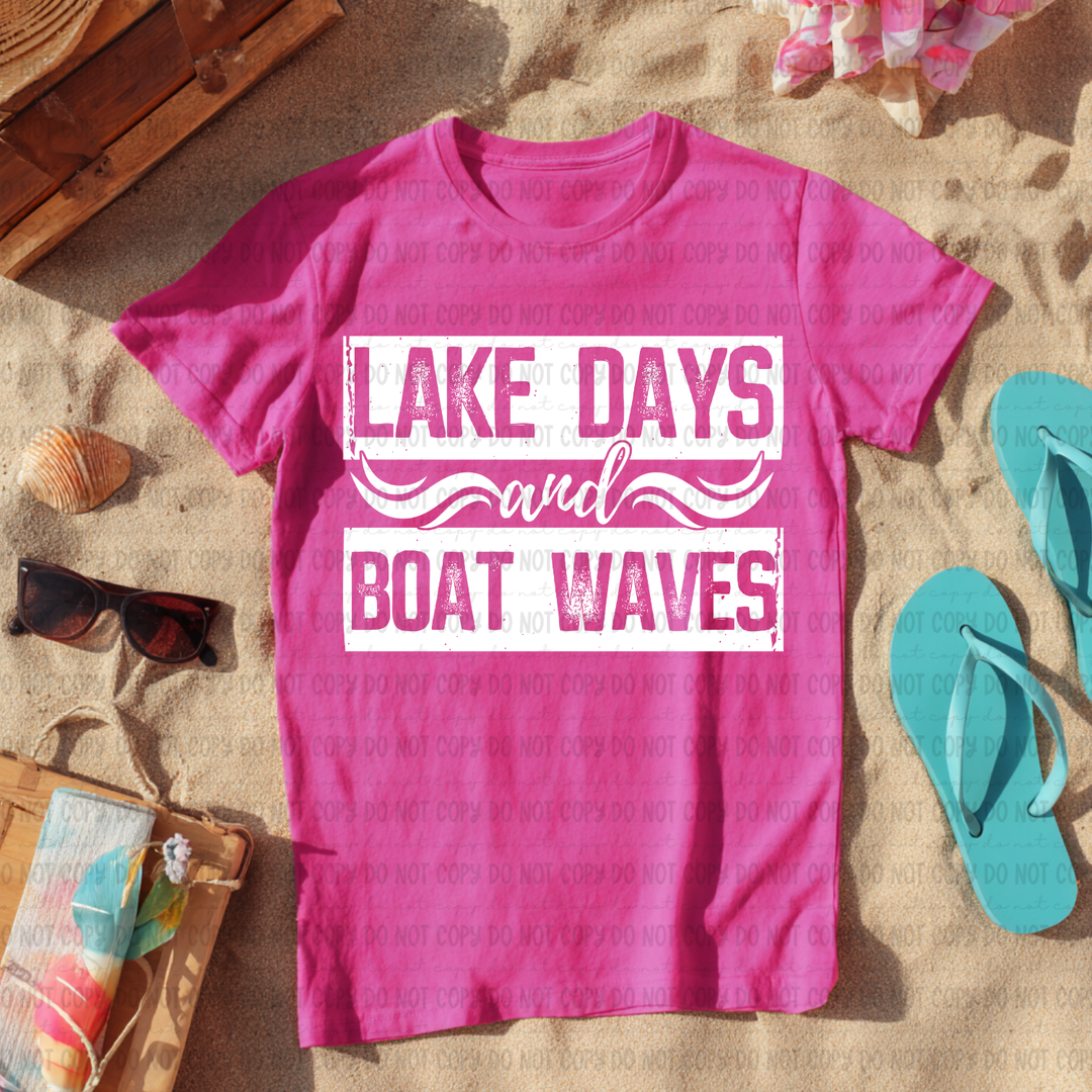 Lake Days And Boat Waves  DTF Print