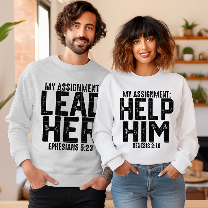 Lead Her Help Him DTF Print