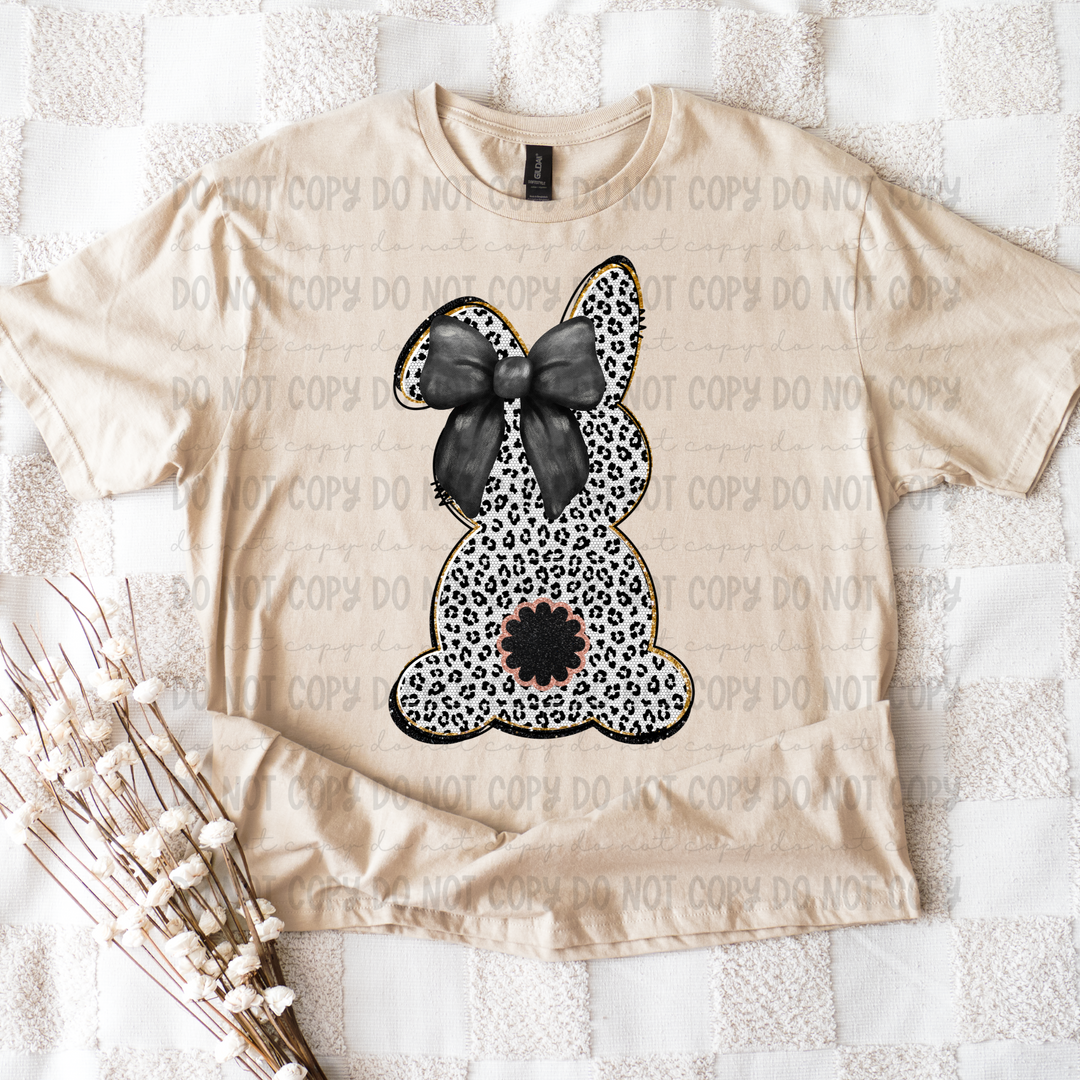 Leopard Lace Bunny DTF Print