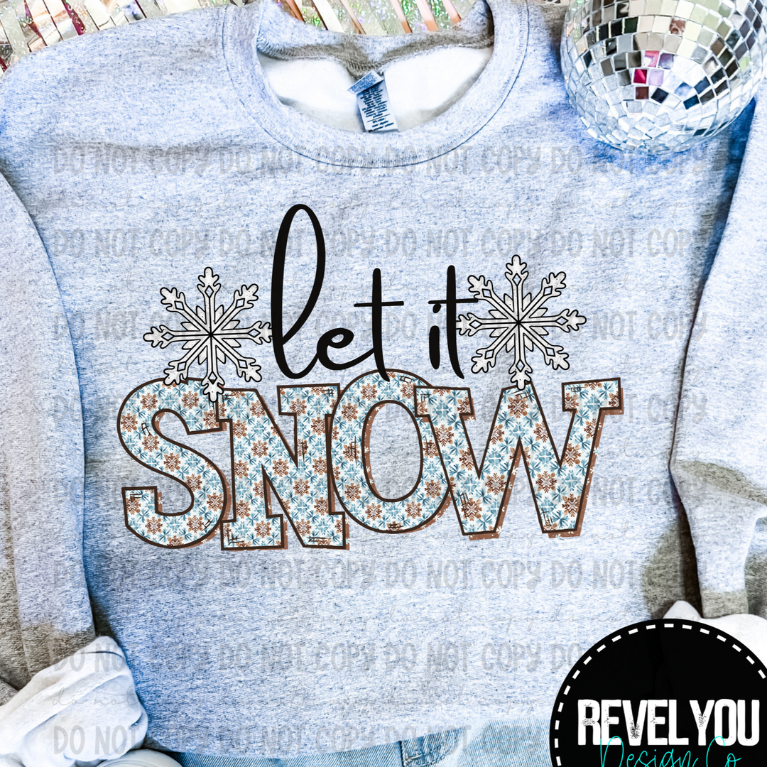 Let it Snow DTF Print