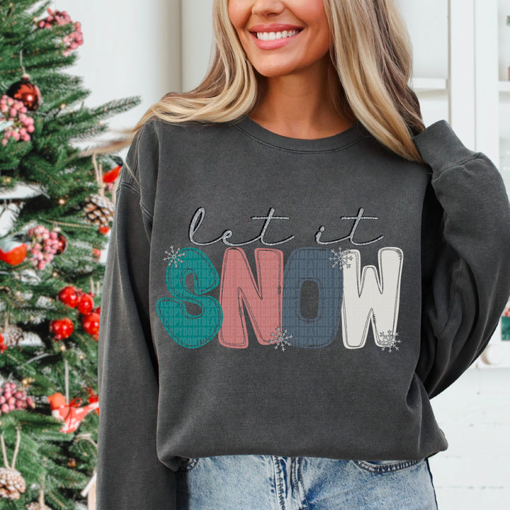 Let It Snow DTF Print