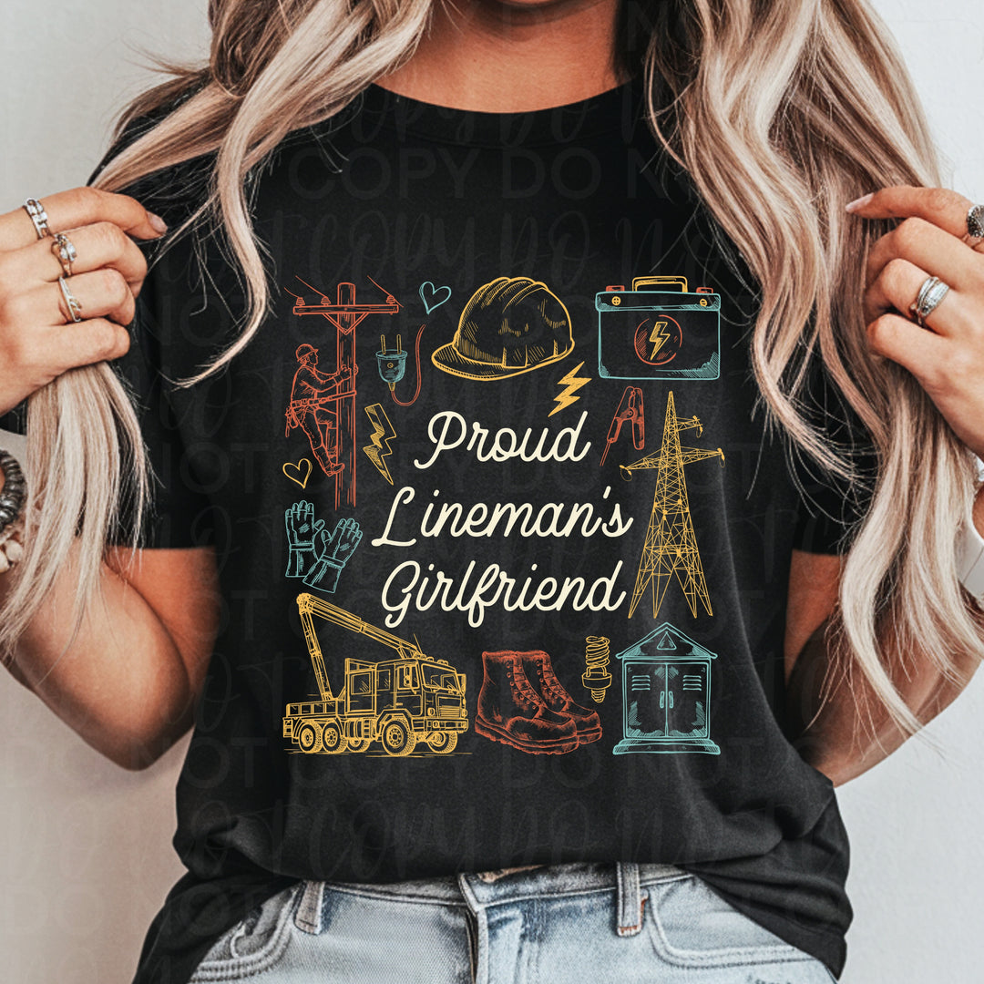 Proud Lineman Family DTF Print