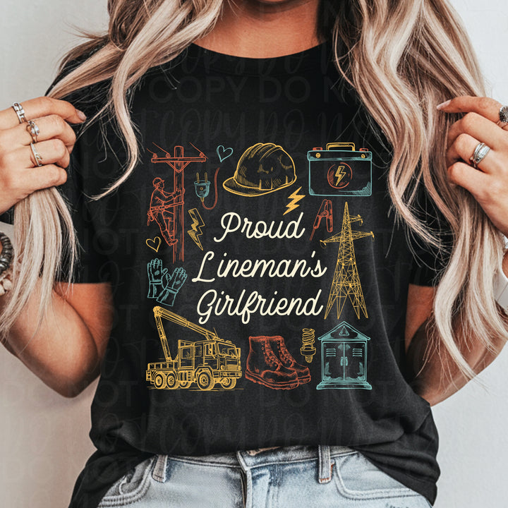 Proud Lineman Family DTF Print