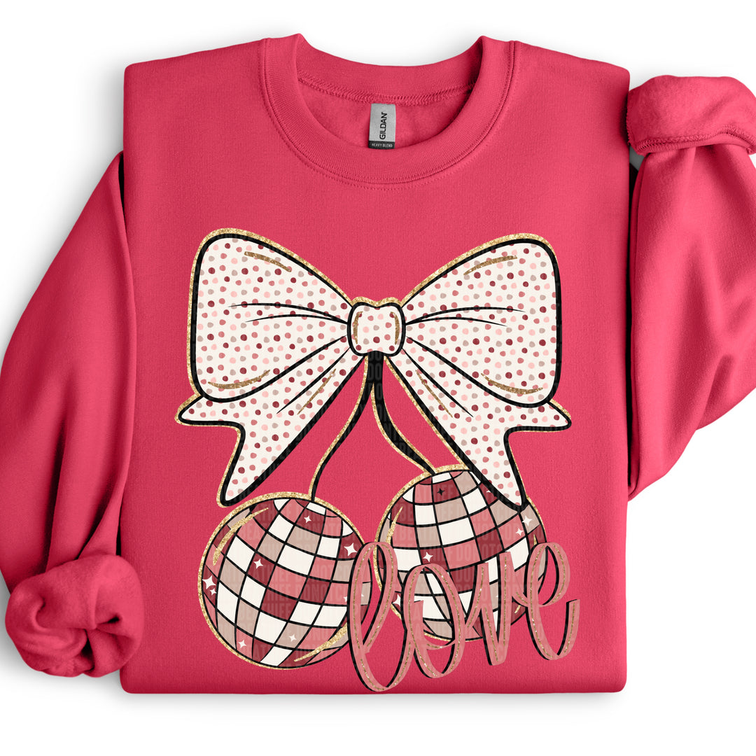 Love Bow Cherries DTF Print