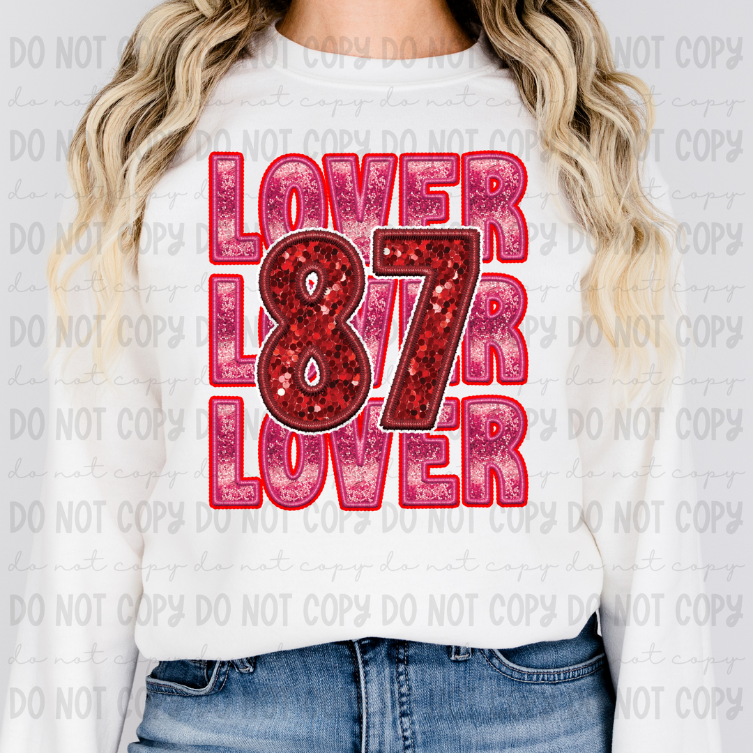 Lover 87 Faux Sequin DTF Print