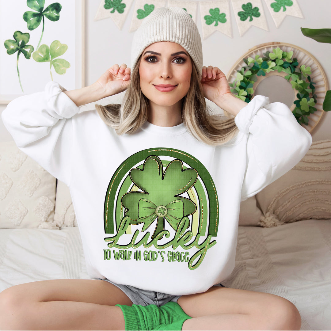 Lucky To Walk In Gods Grace DTF Print