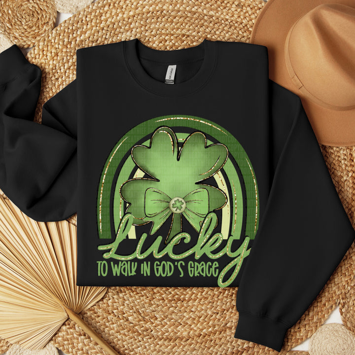 Lucky To Walk In Gods Grace DTF Print