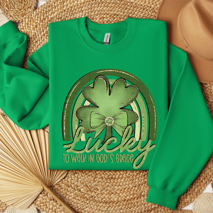 Lucky To Walk In Gods Grace DTF Print