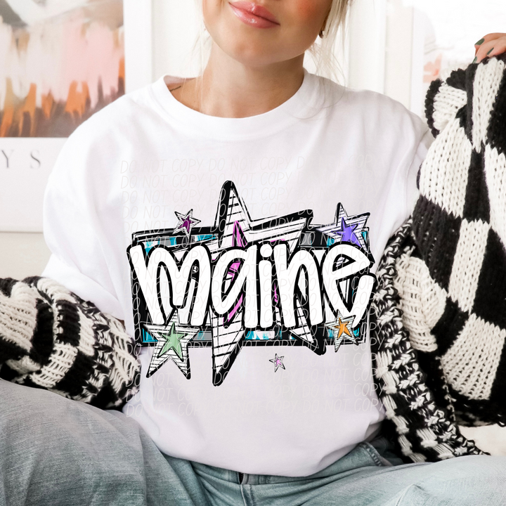 Bright Stars States DTF Print