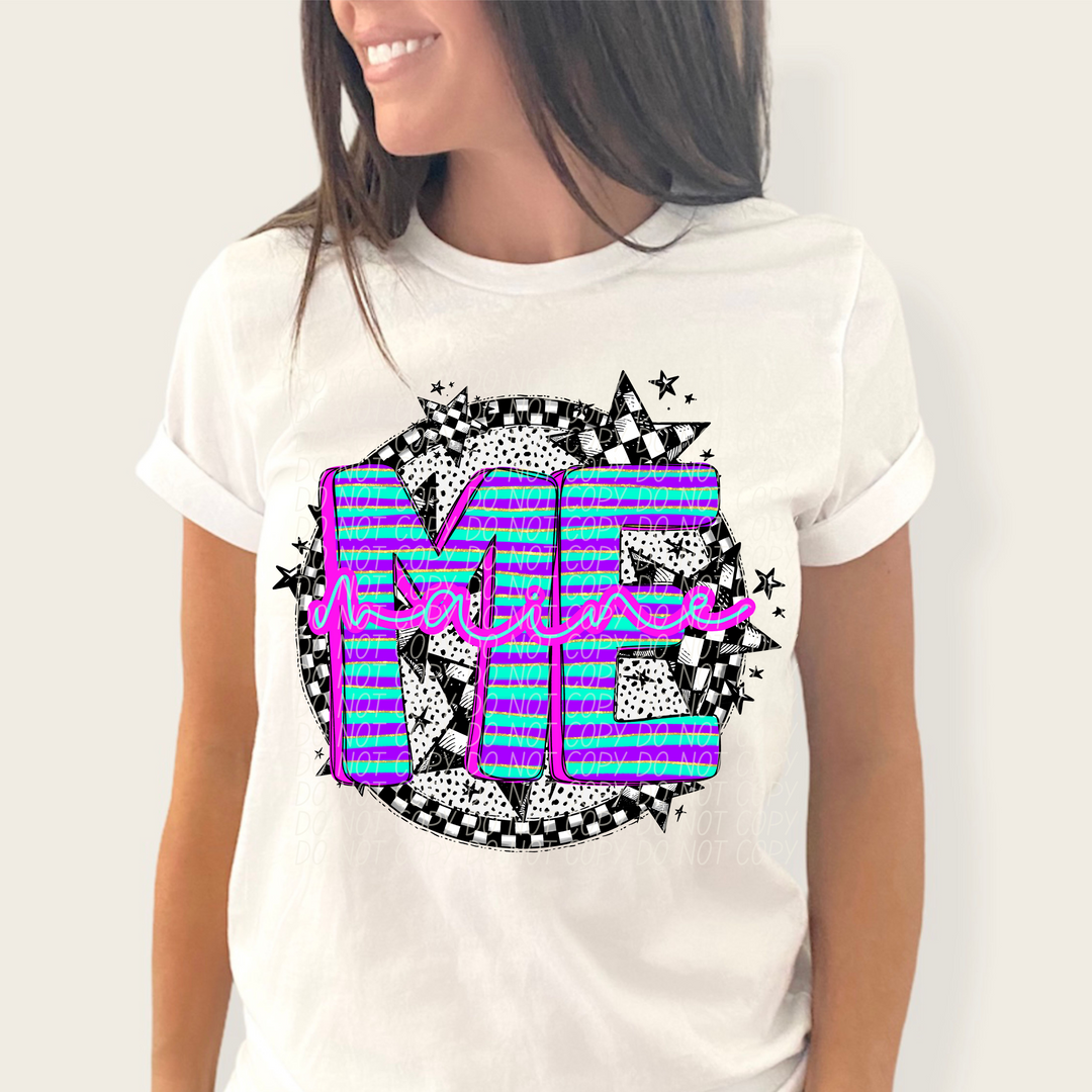 Striped Spring States DTF Print