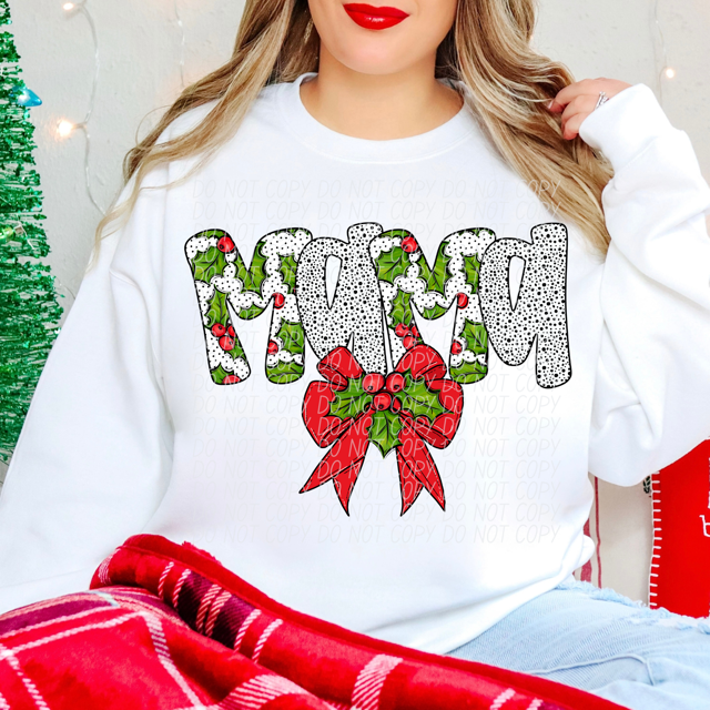 Holly Dot Names DTF Print