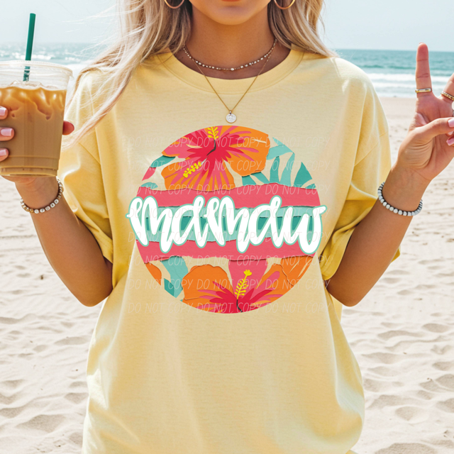 Tropical Mother's Day Titles DTF Print