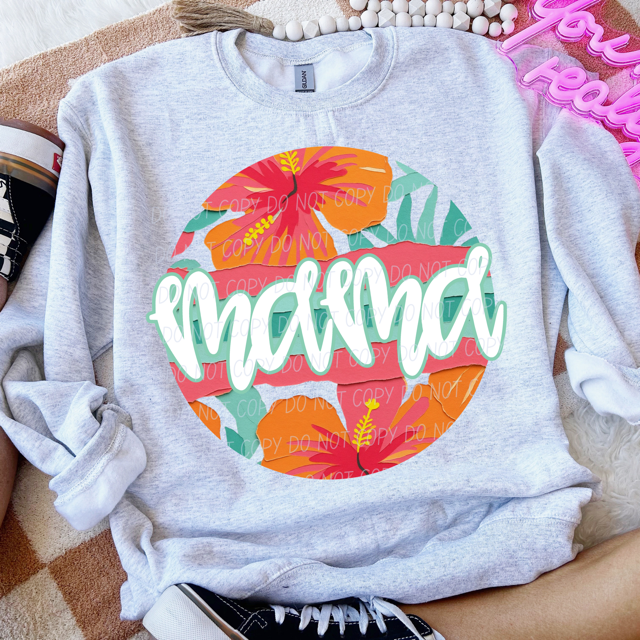 Tropical Mother's Day Titles DTF Print