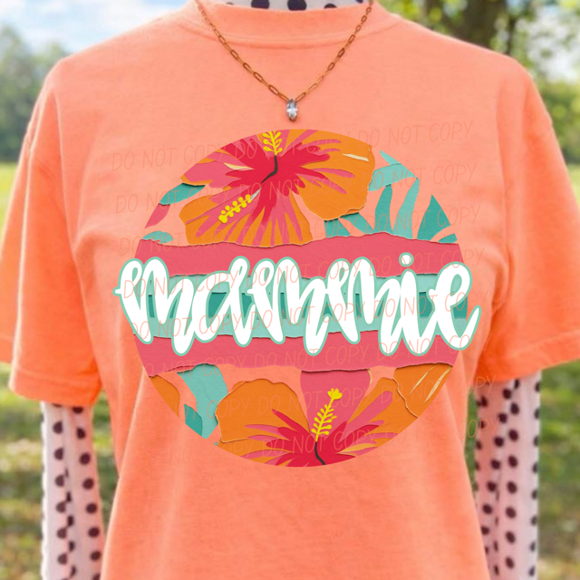 Tropical Mother's Day Titles DTF Print