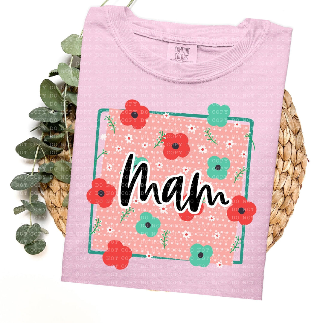 Floral Dotted Titles DTF Print